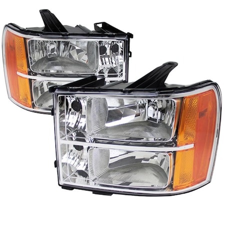 Overtime 2007 - 2013 GMC Sierra Headlights - Chrome OV1187851